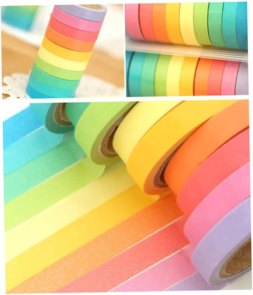 10 Rolls Chic Washi Tape - Removable Decorative Tape for DIY