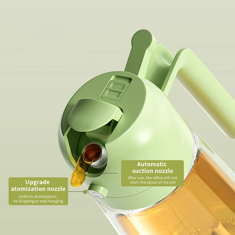 2 in 1 Oil Sprayer Glass Bottle - 400 ml