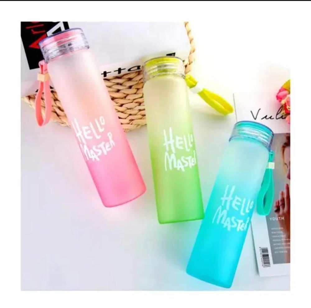 Hello Master 480ml Frosted Glass Water Bottle