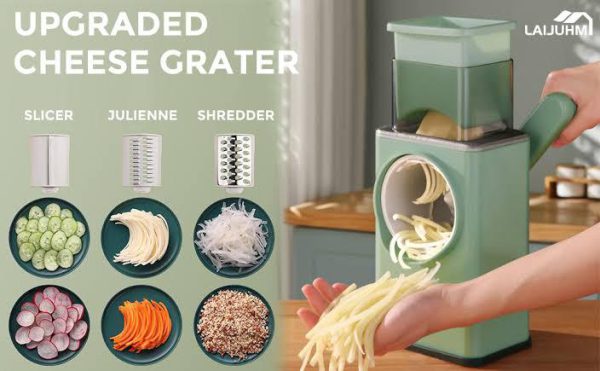 3 in 1 Round Cutter Multifunction Vegetable Slicer Manual Home Kitchen Accessories