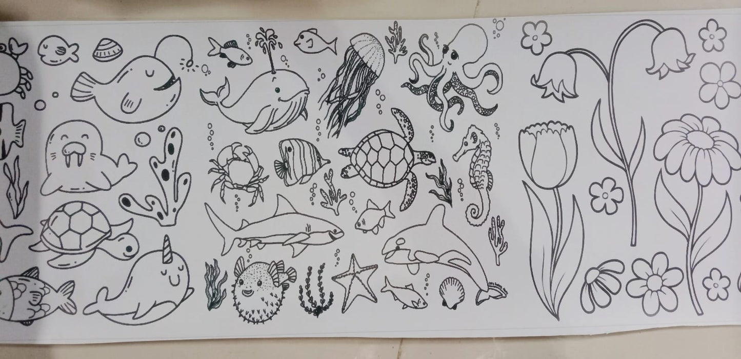 Children's Coloring Drawing Roll Sticker