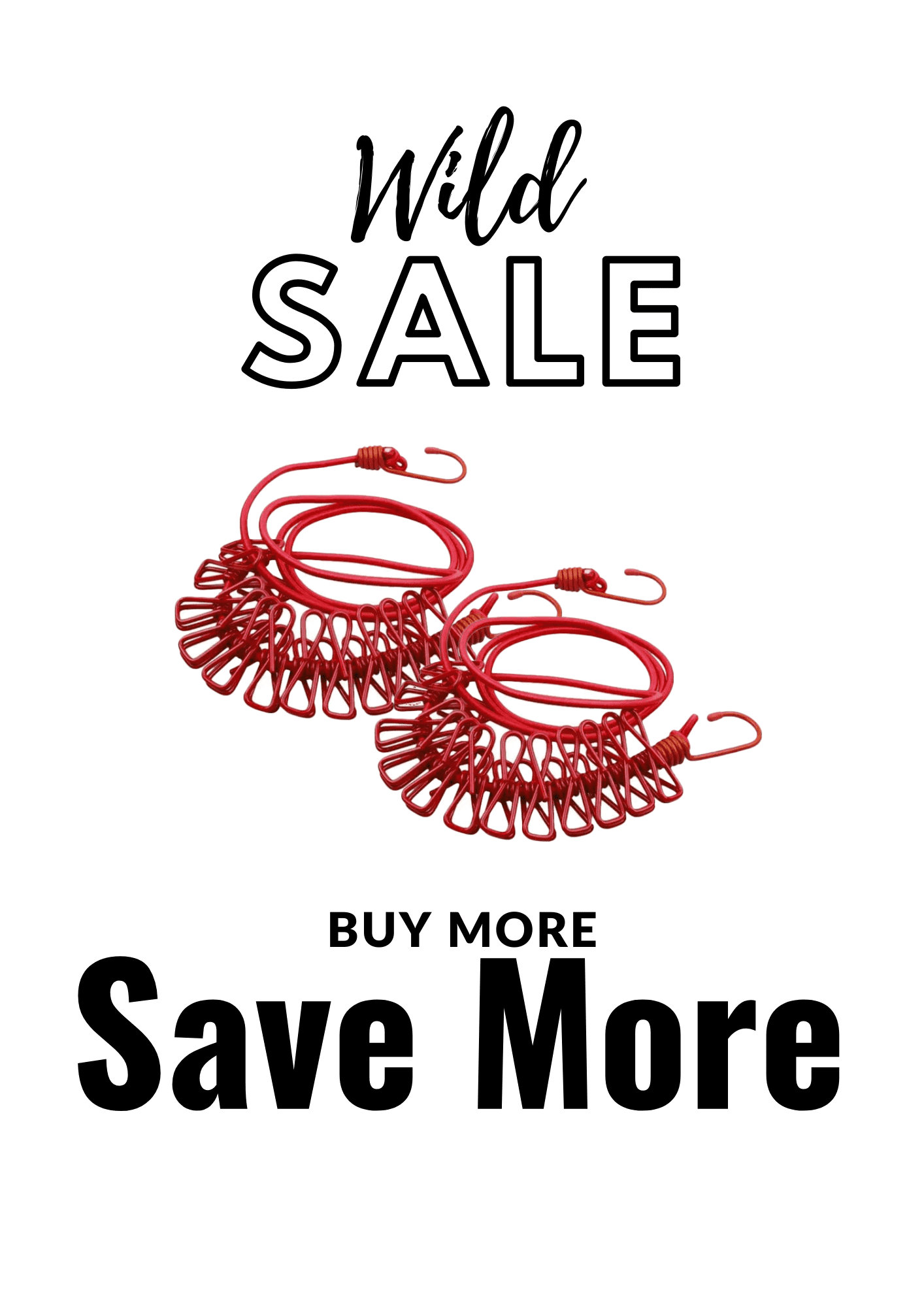 PORTABLE CLOTHESLINE WINDPROOF CLOTHES ROPE