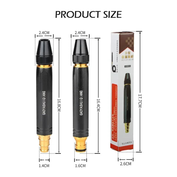 Imported High Quality Professional Pressure Water Nozzle with Metal Hose