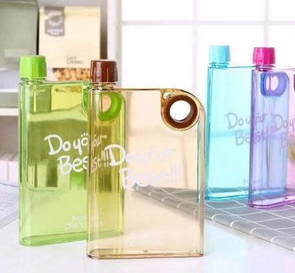 Ultra Slim Notebook Style Water Bottle - 1 Pc