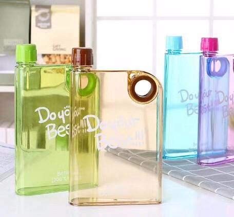 Ultra Slim Notebook Style Water Bottle - 1 Pc