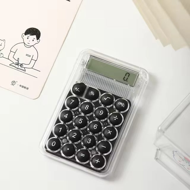Silicone Buttons 8-digit Handheld Study Electronic Calculator