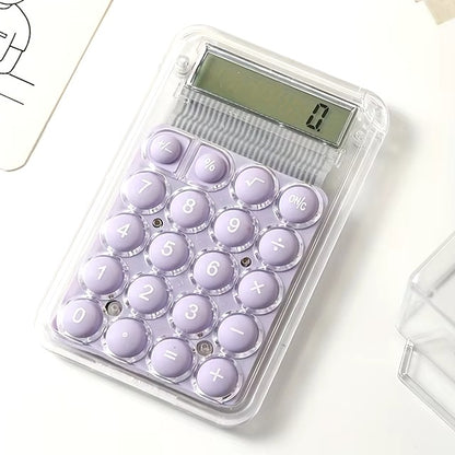 Silicone Buttons 8-digit Handheld Study Electronic Calculator