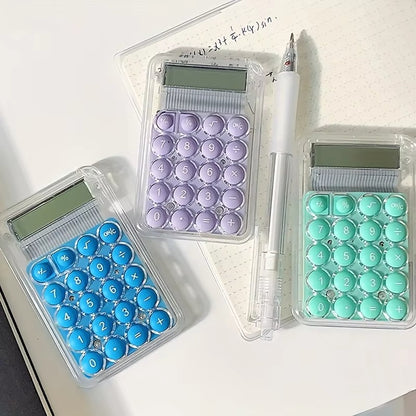 Silicone Buttons 8-digit Handheld Study Electronic Calculator