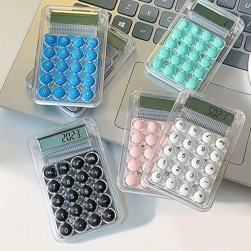 Silicone Buttons 8-digit Handheld Study Electronic Calculator
