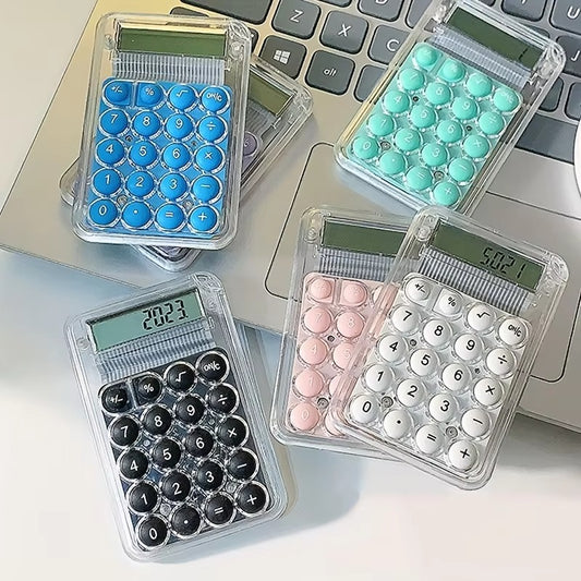 Silicone Buttons 8-digit Handheld Study Electronic Calculator