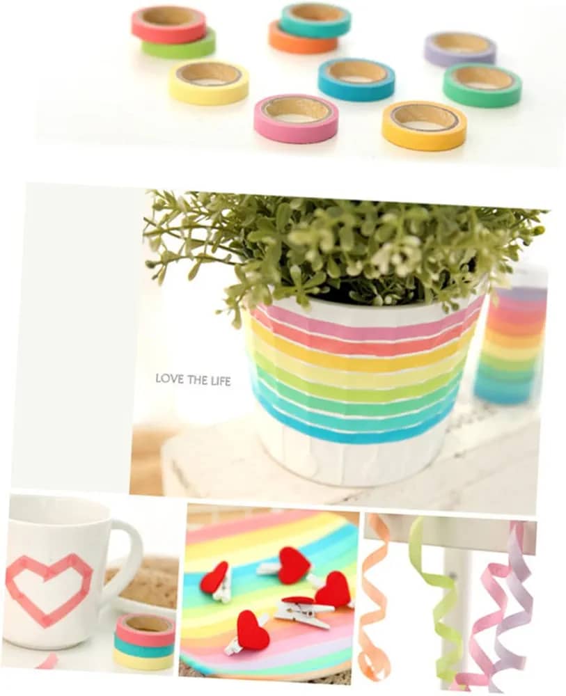 10 Rolls Chic Washi Tape - Removable Decorative Tape for DIY