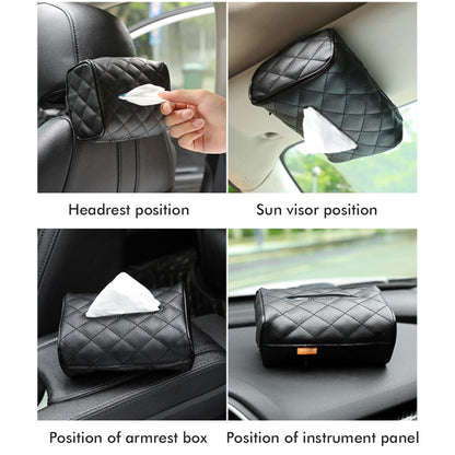 Luxury Leather Car Napkin Holder – Dashboard & Visor Mount