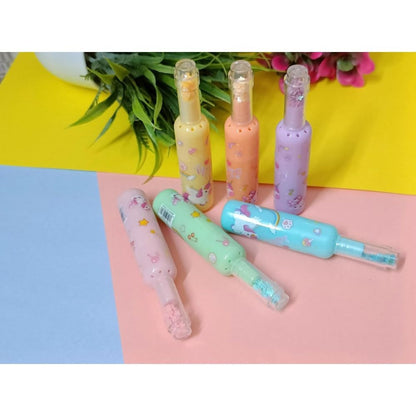 Bottle Shaped Kromi Character Highlighters – Cute Stationery Set
