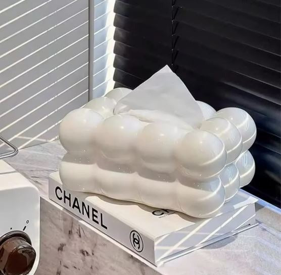 Bubble Tissue Box Holder – Non-Slip Plastic Organizer
