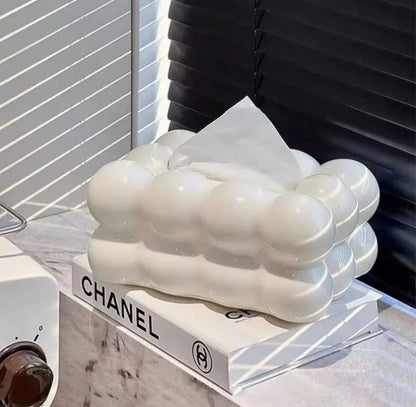 Bubble Tissue Box Holder – Non-Slip Plastic Organizer