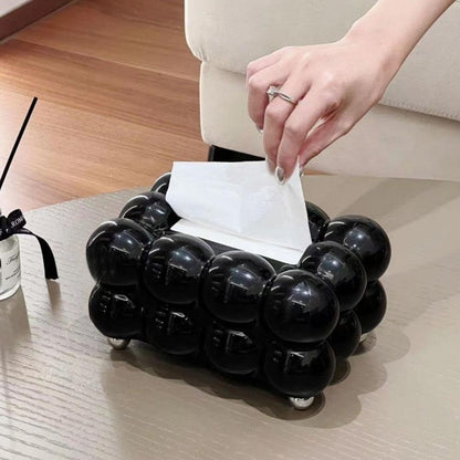 Bubble Tissue Box Holder – Non-Slip Plastic Organizer