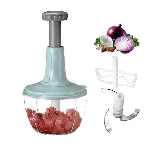 Manual Hand Push Chopper and Mixer - 2 Liter - 4 Blades