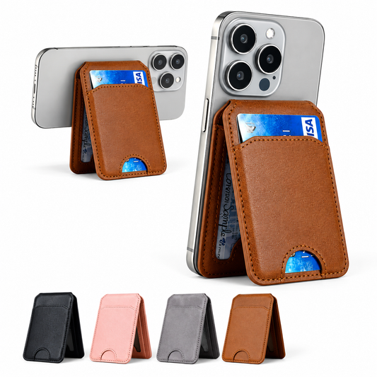 Magnetic Card Holder Wallet – 3 Slots, Transparent ID Window