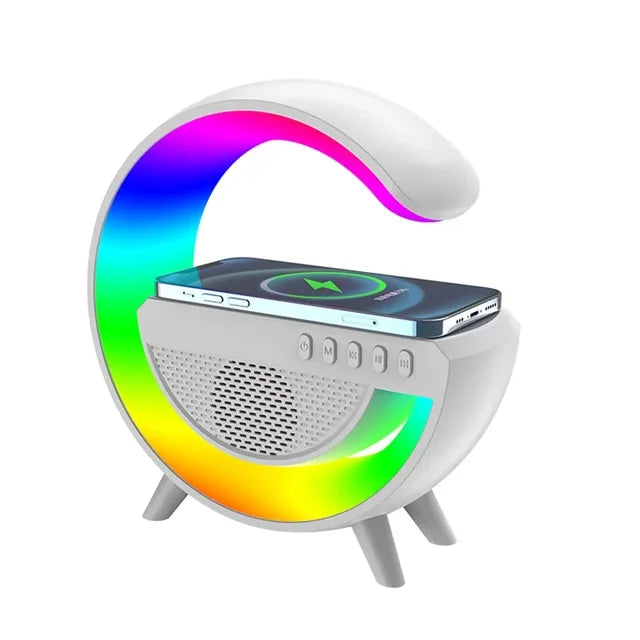 RGB Light Wireless Charger Stand USB Bluetooth Speaker