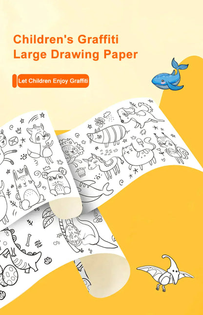 Children's Coloring Drawing Roll Sticker