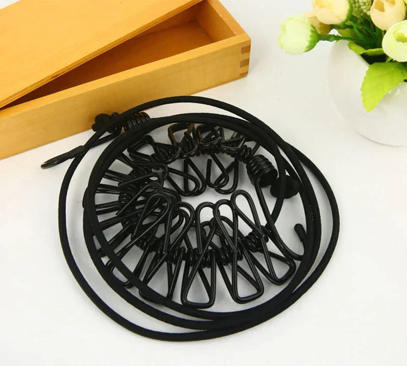 PORTABLE CLOTHESLINE WINDPROOF CLOTHES ROPE