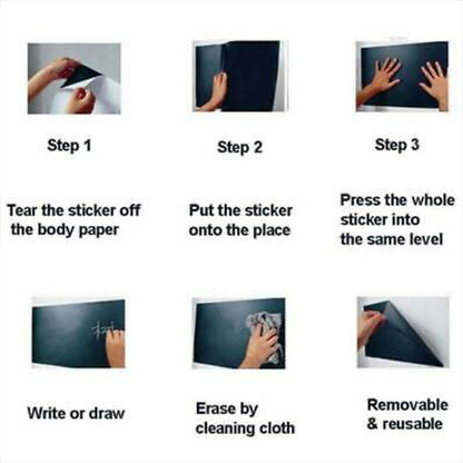 Whiteboard/Chalkboard Sticker Roll + 2 Markers/5 Chalks