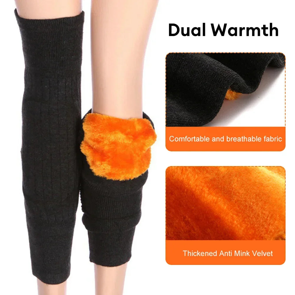 Cashmere Knee Warmer with Premium Fleece Inside - Complete Pair