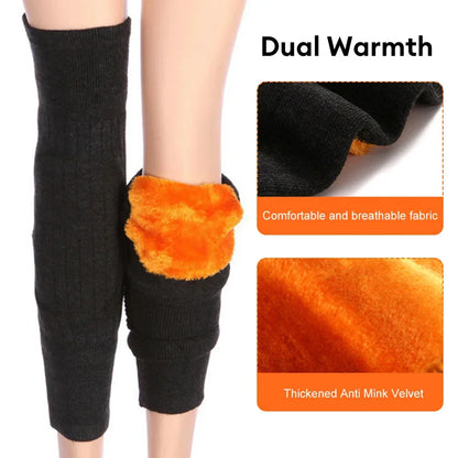 Cashmere Knee Warmer with Premium Fleece Inside - Complete Pair