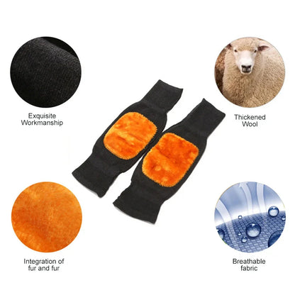 Cashmere Knee Warmer with Premium Fleece Inside - Complete Pair
