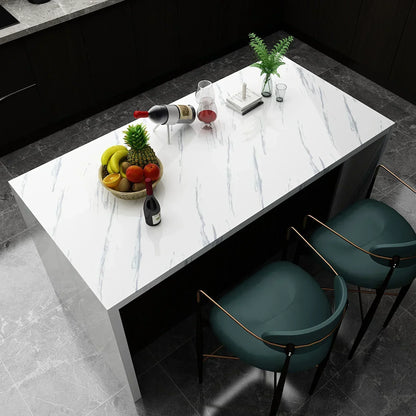 Marble Sheet For Kitchen Shelves Black/White (24x78 inches)