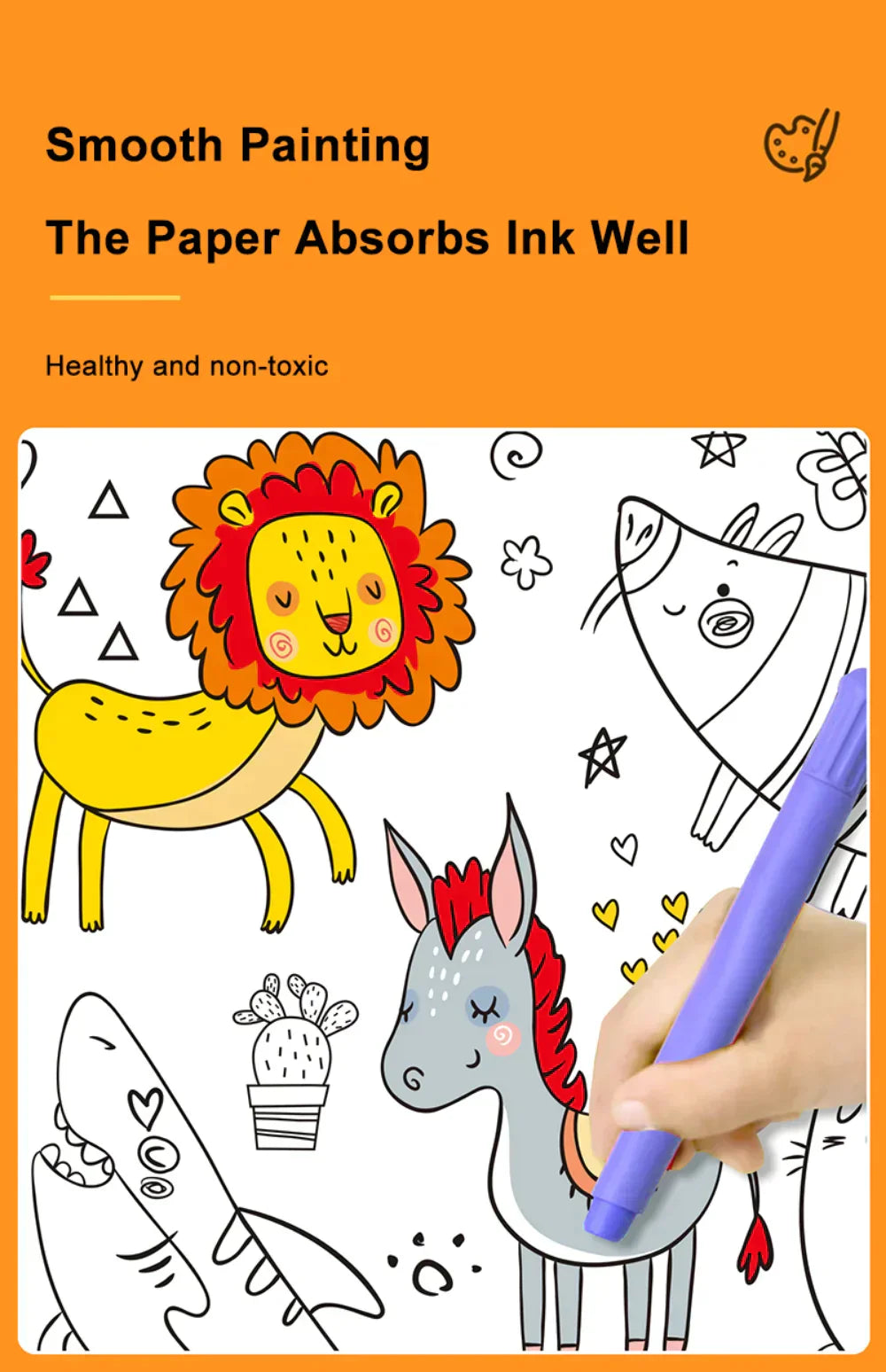 Children's Coloring Drawing Roll Sticker