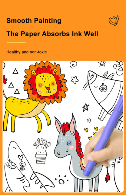 Children's Coloring Drawing Roll Sticker