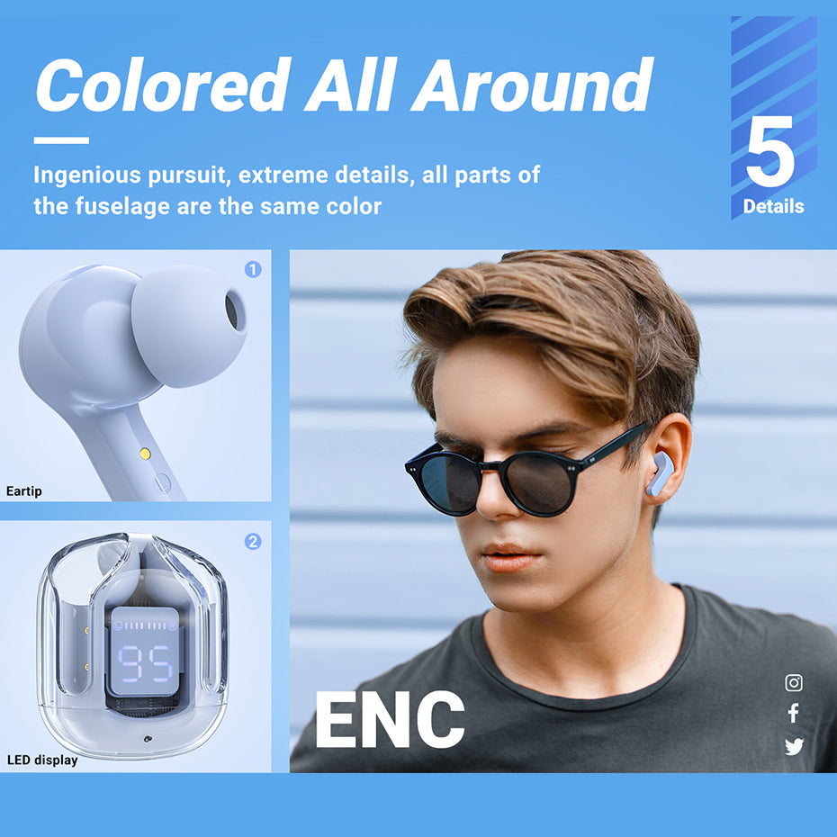 ACEFAST T6 TWS Earphone Wireless Bluetooth 5.0 Headphones Sport Gaming