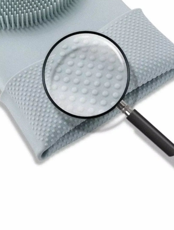 Pair Of Silicone Washing Full Finger Gloves