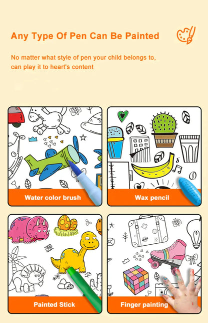 Children's Coloring Drawing Roll Sticker