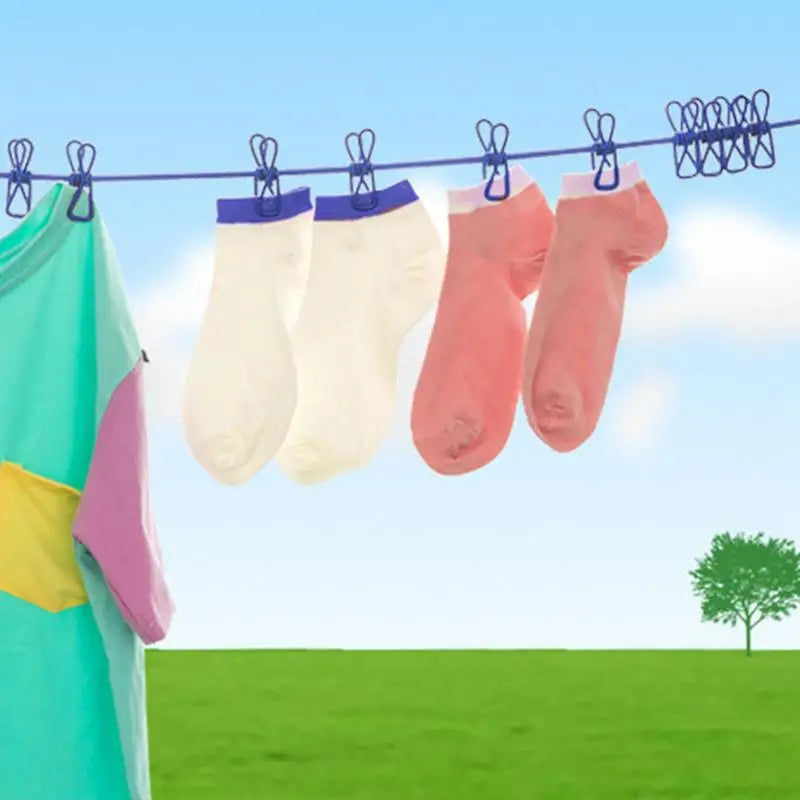 PORTABLE CLOTHESLINE WINDPROOF CLOTHES ROPE