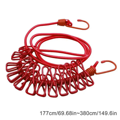 PORTABLE CLOTHESLINE WINDPROOF CLOTHES ROPE