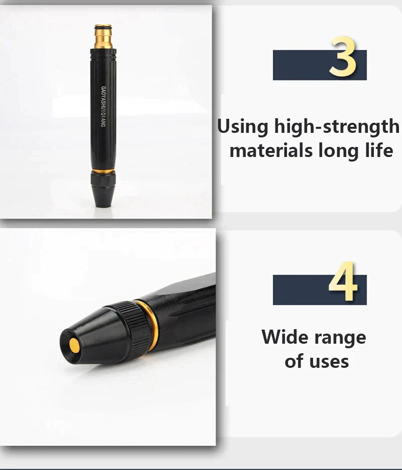 Imported High Quality Professional Pressure Water Nozzle with Metal Hose