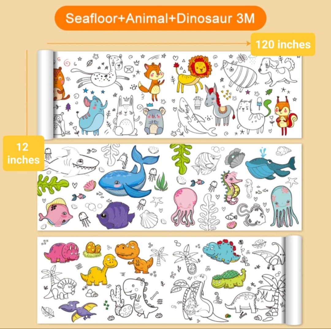 Children's Coloring Drawing Roll Sticker