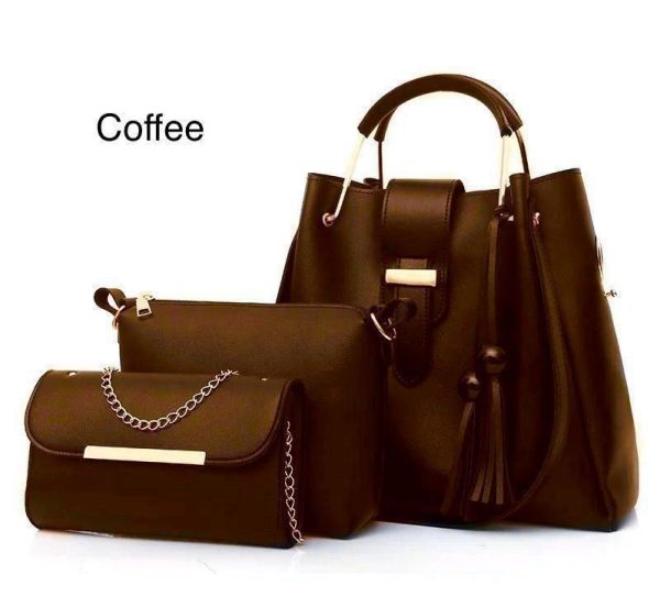 Soft Leather Handbag - Set Of 3