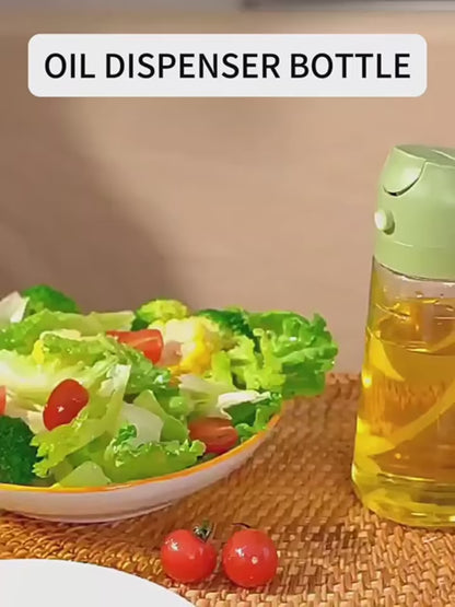 2 in 1 Oil Sprayer Glass Bottle - 400 ml